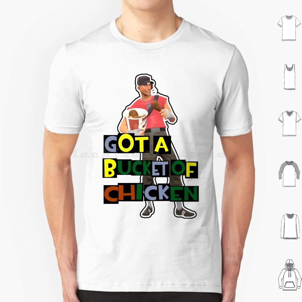 حصلت على دلو من الدجاج Tf2 الكشفية ميمي الفن تي شيرت 6xl القطن كول تي شيرت فريق القلعة 2 الألعاب بنين في سن المراهقة ميمي مضحك نكتة ريديت #1