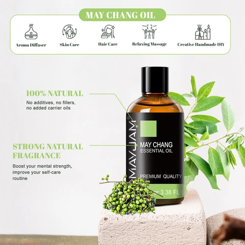 Imagen 2 del producto MAYJAM 100ml aceite esencial Natural puro May Chang sándalo lavanda vainilla organo aceite de eucalipto para el cuidado de la piel cuidado del cabello