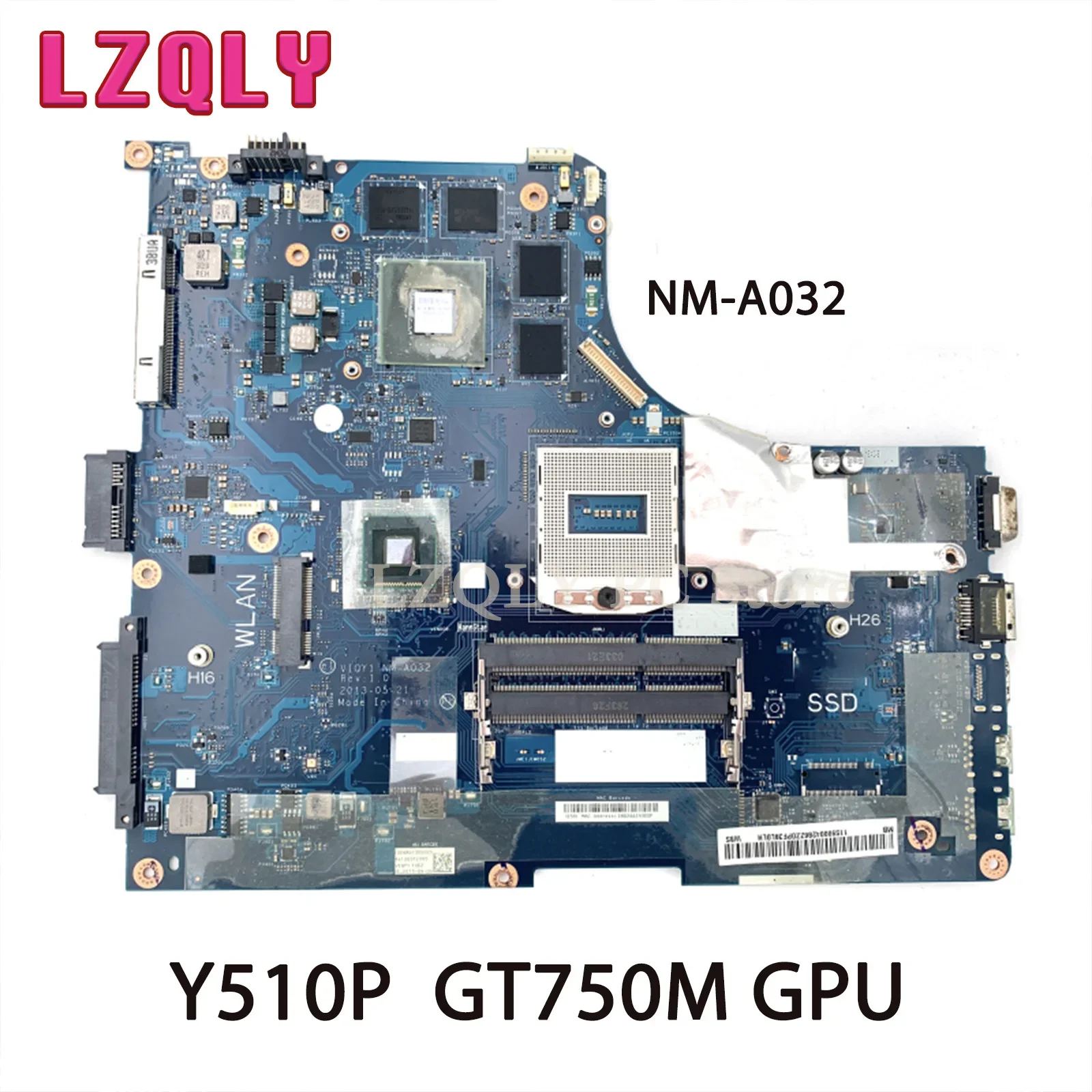 

LZQLY For Lenovo Ideapad Y510P 15.6'' VIQY1 NM-A032 Laptop Motherboard GT750M GPU DDR3L Full Test Main Board