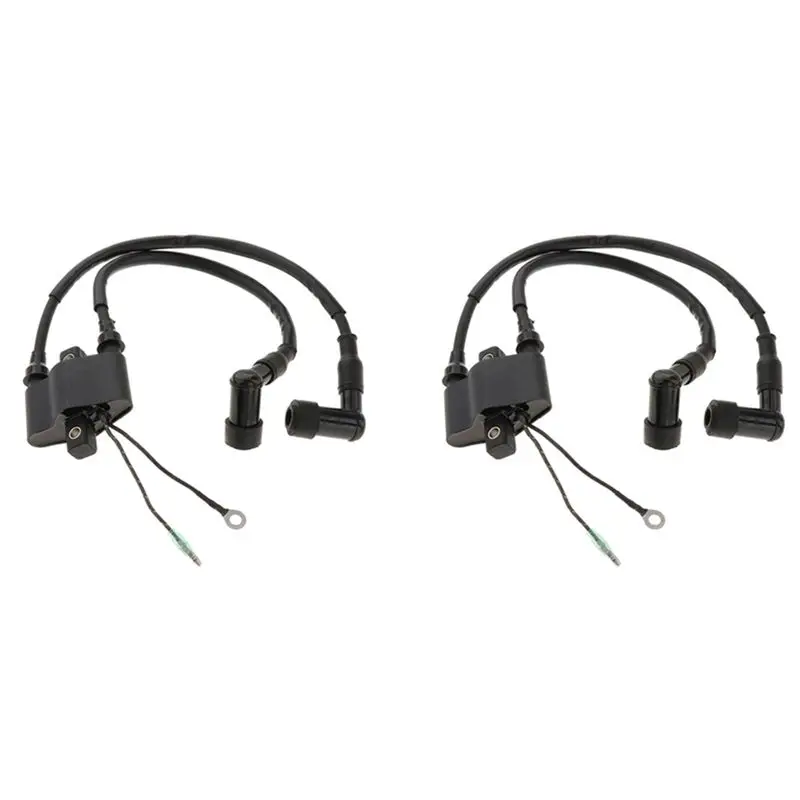 Authentic 2X Outboard Boat Motor Ignition Coil Parts 3G2-06040-4 803706A1 3G2-06040 3G2060404 For Tohatsu 9.9 15 18HP