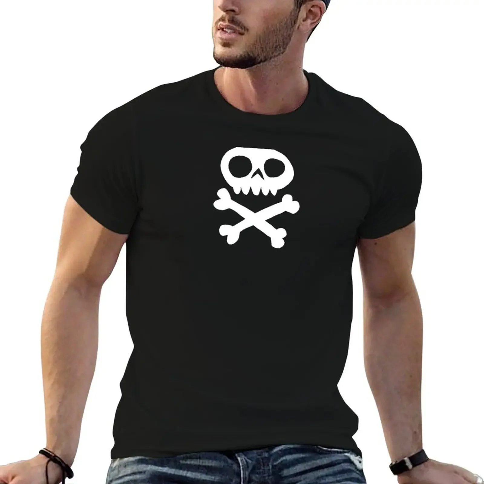 Skull and Crossbones T-Shirt customs design your own oversized t shirt new edition Men's cotton t-shirt