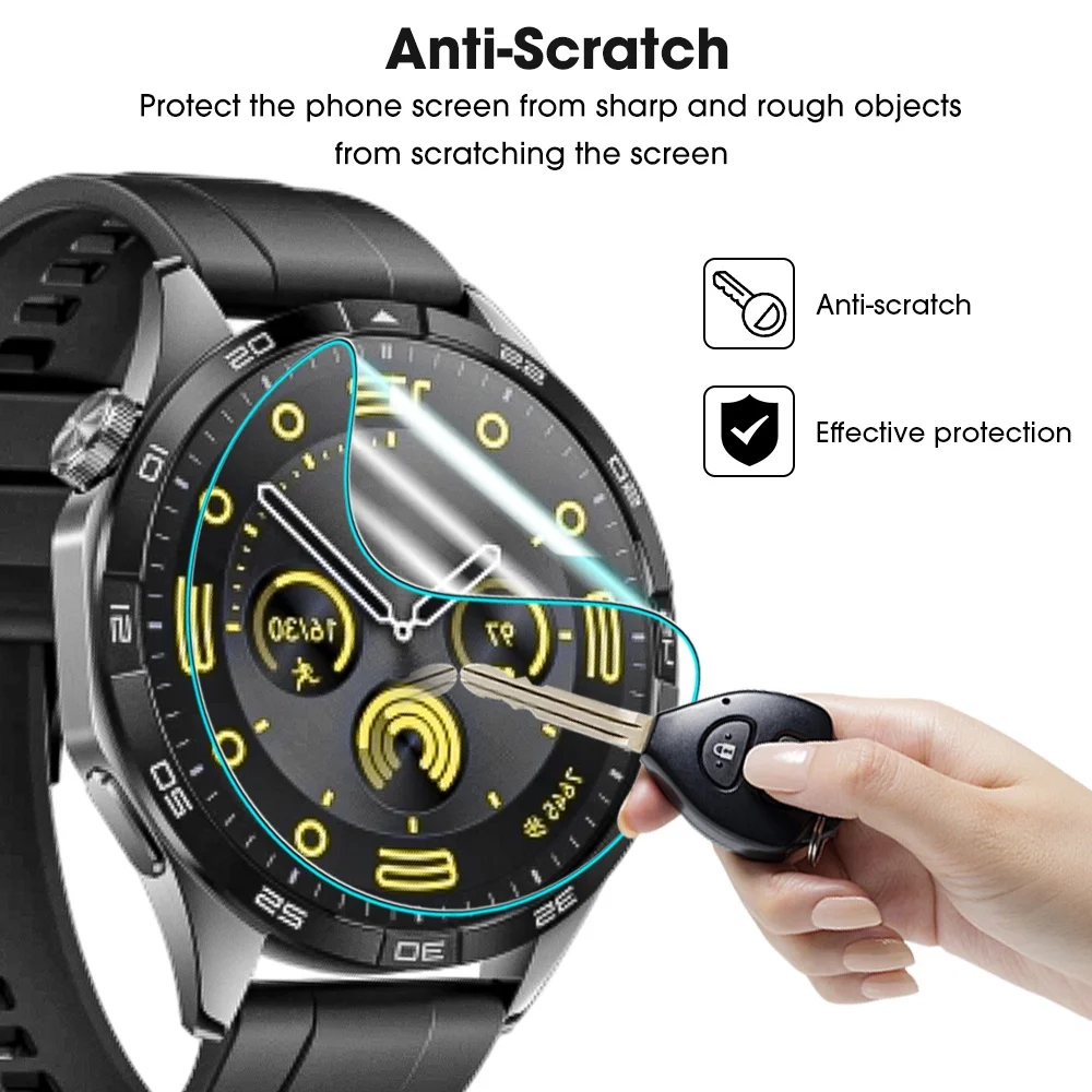 Soft TPU Hydrogel Films For Huawei Watch 5/4/GT4 41/42/46MM Smartwatch Clear Screen Protector Accessories Shatterproof Not Glass image 4