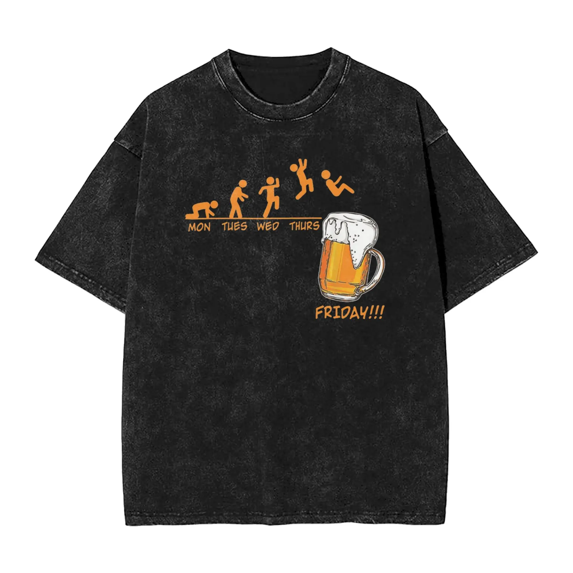 

Love Beer Evolution Weekend Party Gold Beer Jump Art T-Shirts for Men Funny Cotton Tees O Neck Short Sleeve T Shirts Clothing