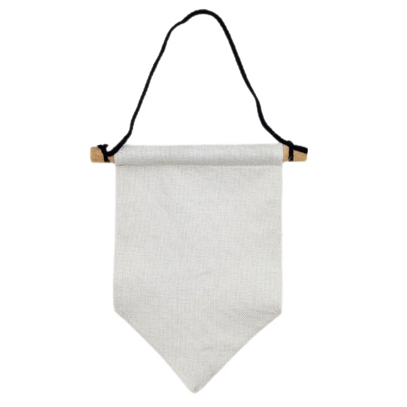 أعلام مثلثة من مزيج القطن والكتان الفارغة القابلة للتخصيص لطباعة التسامي والصبغة - مستلزمات شخصية #3