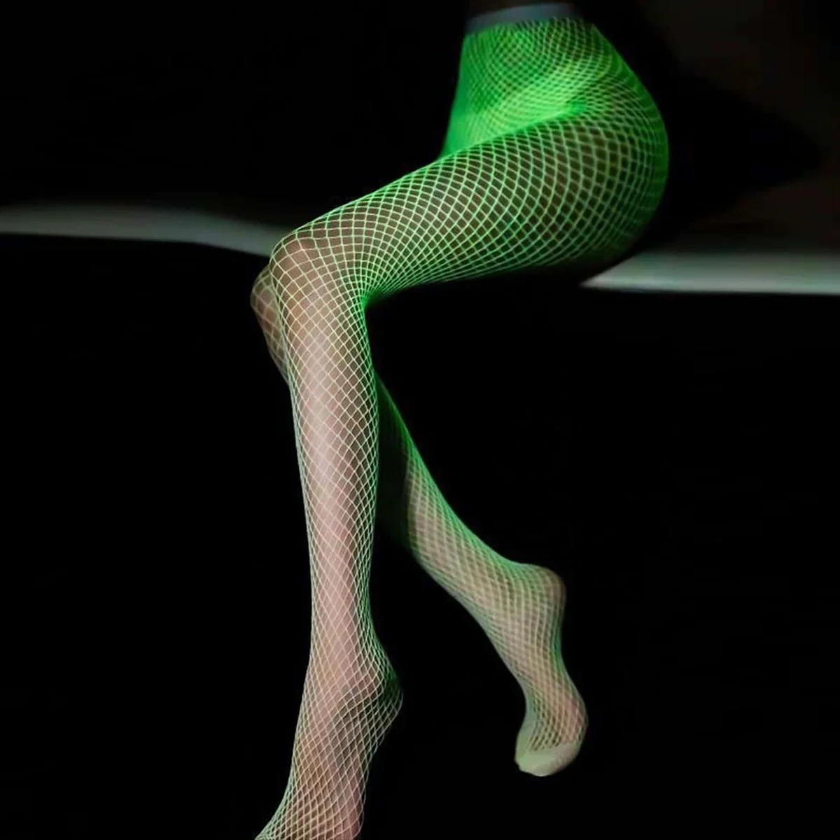 Glow Mesh Fluorescence Sand Beach Stripper Net Socks Naughty Lovely Roleplay Lingerie Mesh Kinky Lady's Cosy Streetwear Wear