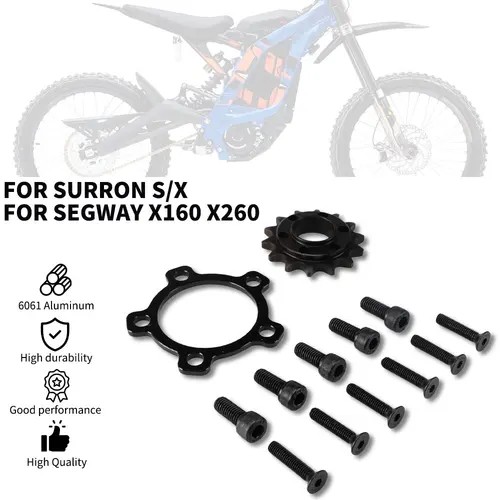 Imagen 1 del producto Kits de ampliación de rueda trasera de motocicleta, ampliación de rueda trasera con tornillo de piñón de cadena para SURRON S X SEGWAY X160 X260 JFG