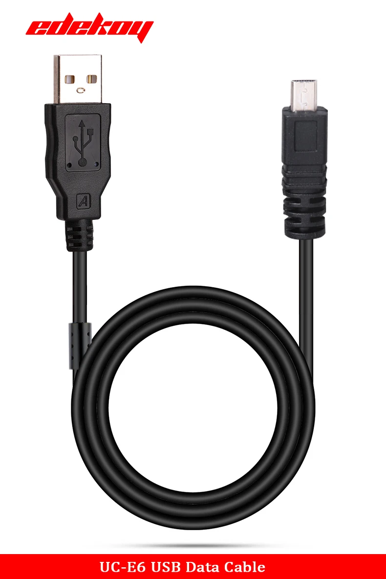 UC-E6 Digital Camera USB Data Cable Mini 8 Pin for Nikon CoolPix Fuji Panasonic Olympus Sony Camera cable