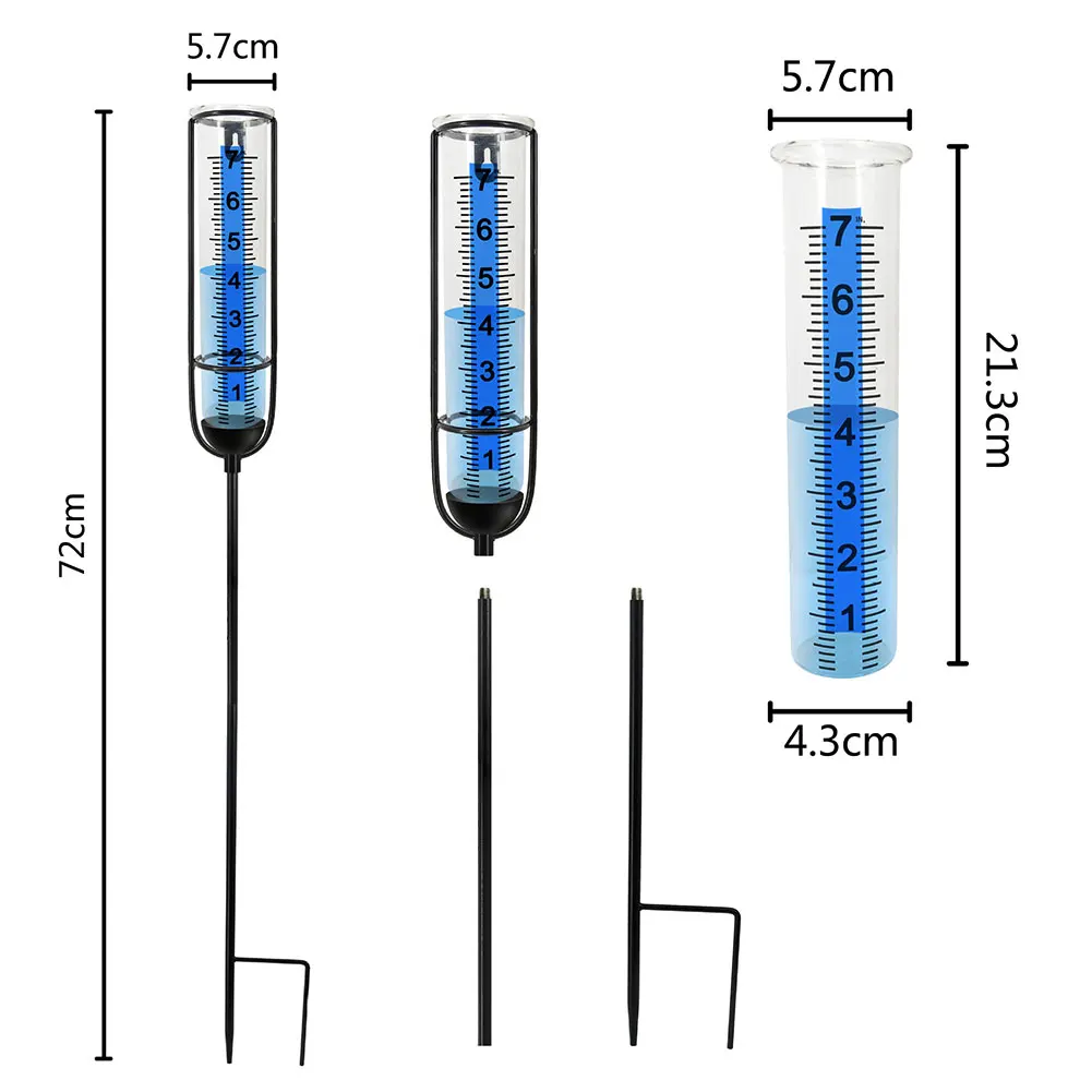 Miernik deszczu na zewnątrz odporny na zamarzanie z regulowaną wysokością kołkiem miernik deszczu duże narzędzie do pomiaru deszczu dla na trawnik