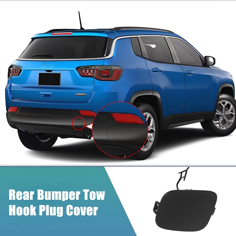 Amortecedor traseiro do carro gancho de reboque plug capa reboque para jeep compass 2017 2018 2019 2020 2021 2022 2023 5up67axrab/5up67rxfab
