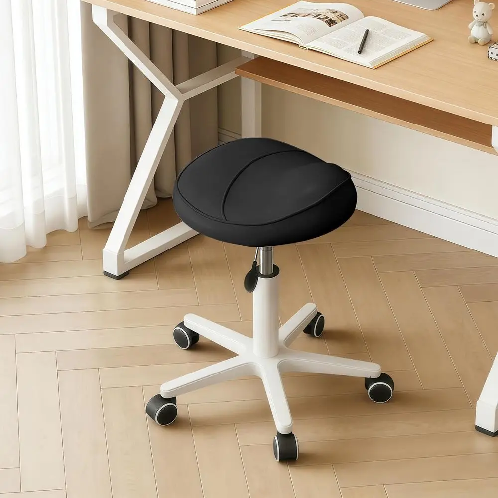 

Stool with Wheels Adjustable Height Swivel Rolling Chair Thick Padded Seat Ergonomic Chair or Hair Sn, Dental Clinic, Spa