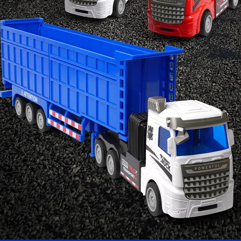 RC สีแดงรีโมทคอนโทรลของเล่นรถบรรทุกเด็กขนส่งวิศวกรรมยานพาหนะรุ่นรถเด็ก Heavy Duty จําลอง Cargo ของขวัญ
