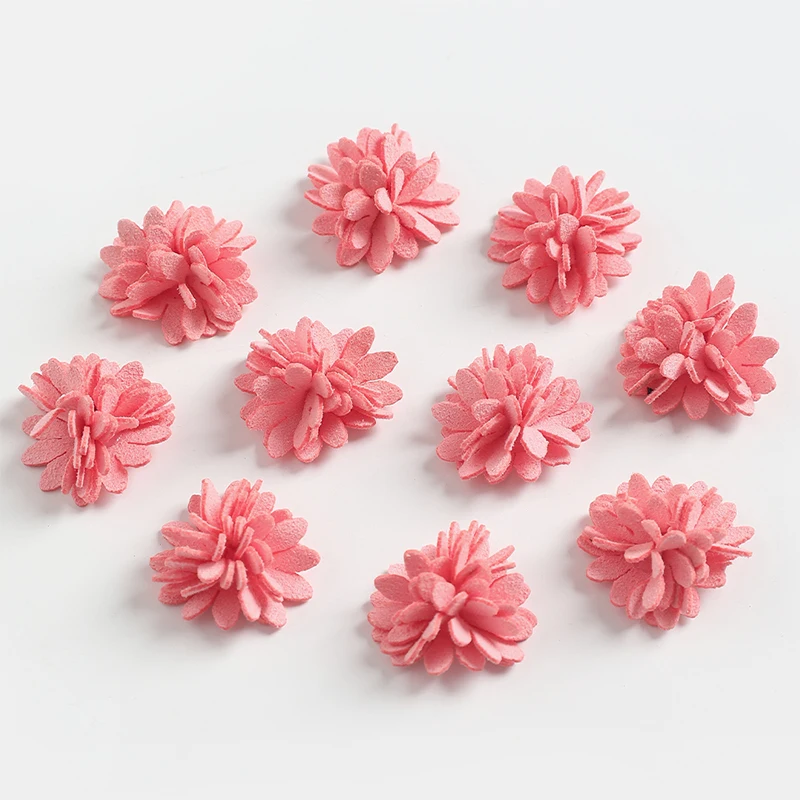 5/10/20 Stück 2,5 cm Stoff künstliche Blumenköpfe für Hochzeit Zuhause Girlande Dekor DIY Kunst Haarschmuck Kranz gefälschte Blumen – Detail 12
