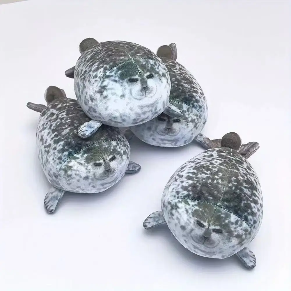 30CM Angry Blob Seal Pillow Chubby 3D Novelty Sea Lion Doll Plush Stuffed Toy Baby Sleeping Throw Pillow Gifts for Kids Girls