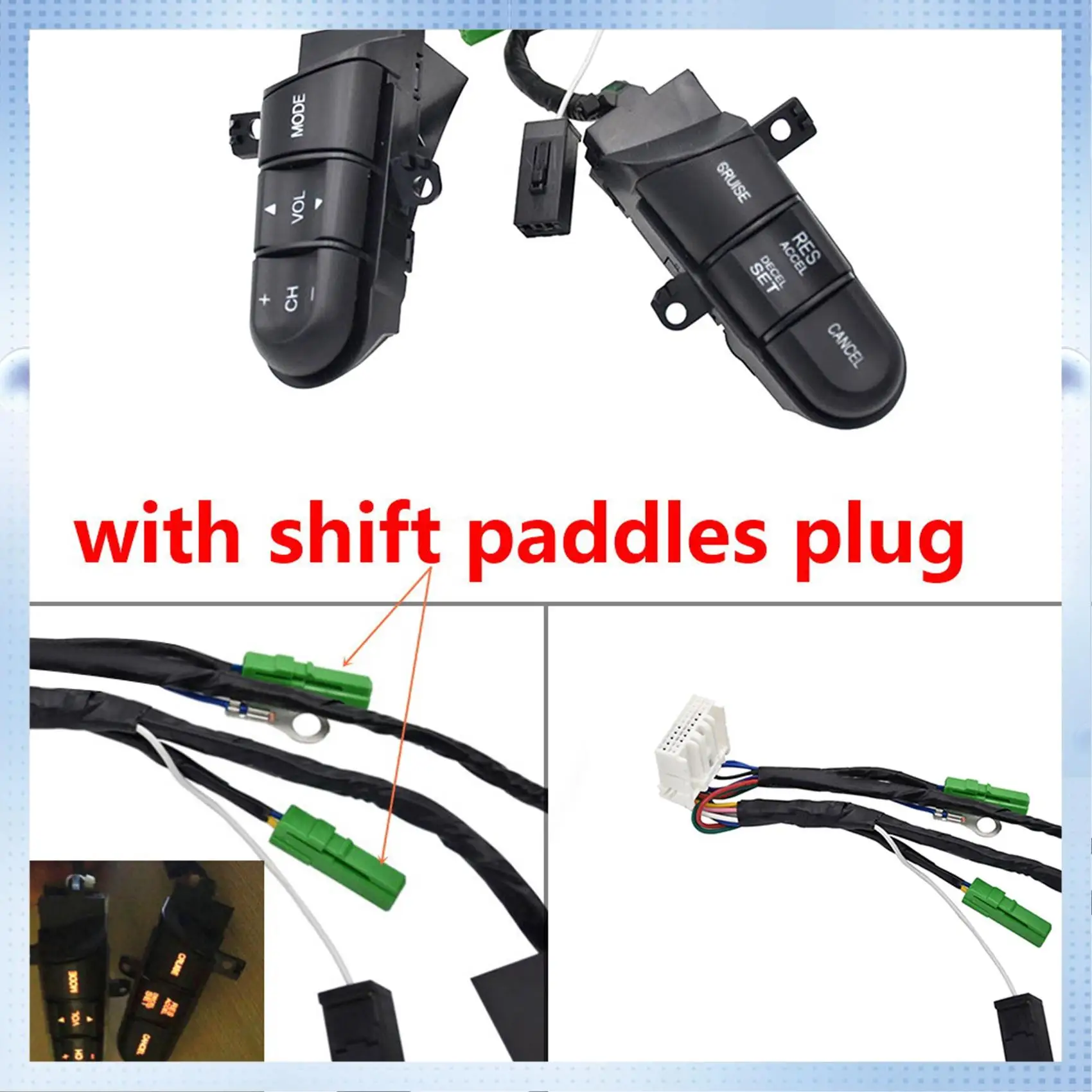 

AM-With Shift Paddle Steering Wheel Switches Buttons For Honda 2008-2013 Fit 2009-2014 City 2006-2011 Civic