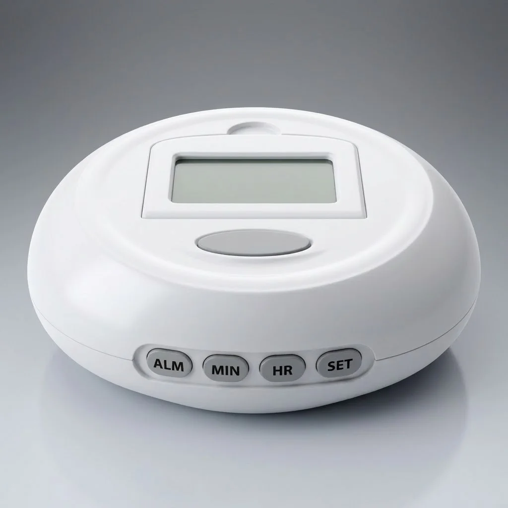 Strong Vibrating Alarm Clock for Heavy Sleepers and Deaf, 3 Alarms, 4 Alert Modes, Loud Buzzer, Battery Powered