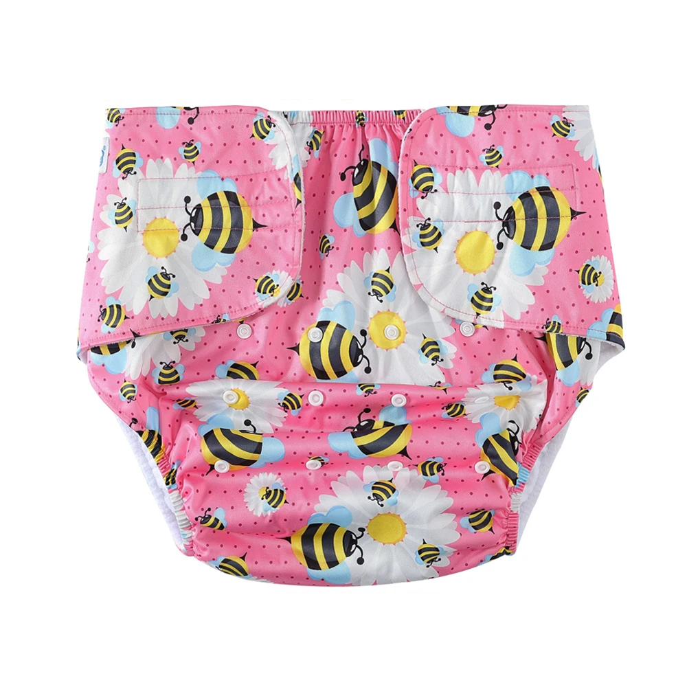 Adult Cloth Diapers (10 Pieces A lot)Washable Microleece Pocket Adult Cloth Nappy + (4) Layers Audlt Microfiber Inserts Liners
