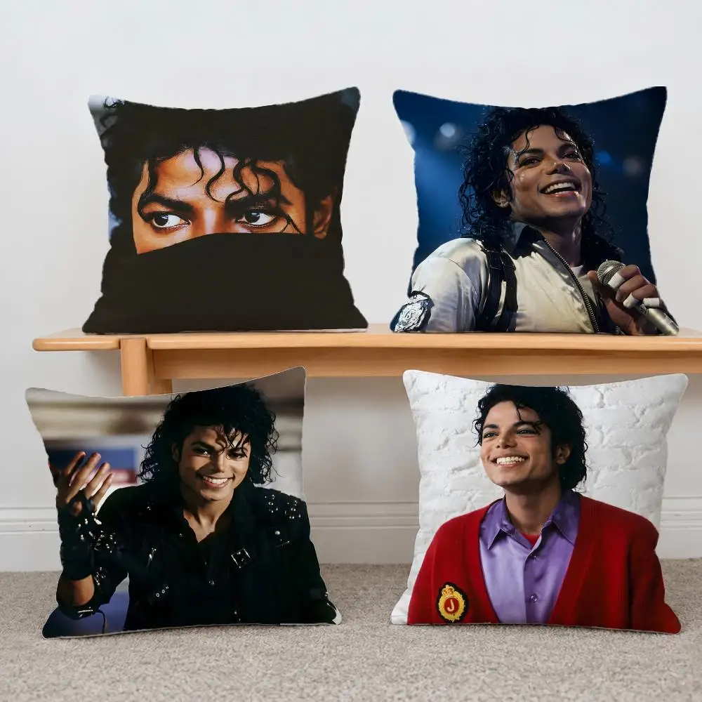 Singer Michael Jackson  Cushion Cover Short Plush Pillowcase, Sofa Bedroom Home Decor & Holiday Gift