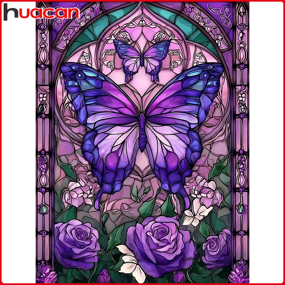 Huacan Vollständiges Diamant-Malset Schmetterling Rose Diamant-Stickerei Tier Blume Neue Kollektion 2026 Bastelset