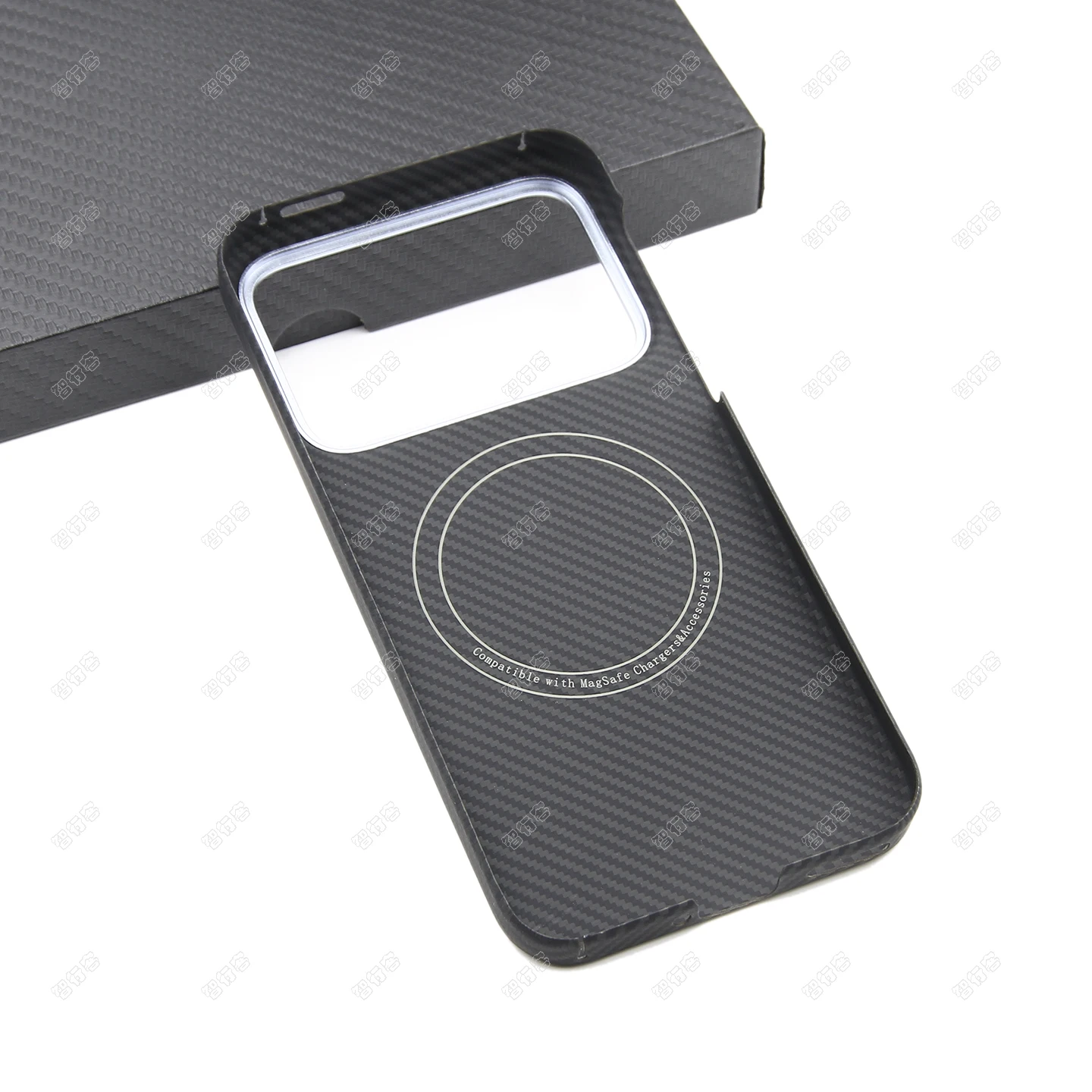 ZXKE-Carbon Fiber Case for Vivo X500 Cover Embedded Iron Sheet Magnetic Car Support Aramid Fiber Shell
