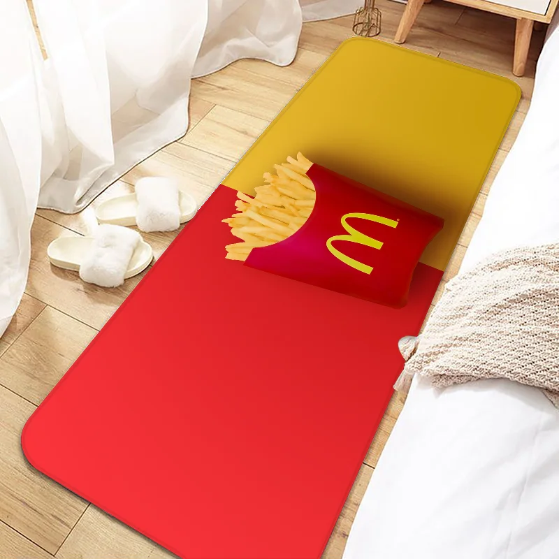 Cola Fries Burger Hot M-Mcdonald Door Mat Entrance Non-slip Washable Kitchen Carpet Living Room Hallway Rugs Bathroom Bath