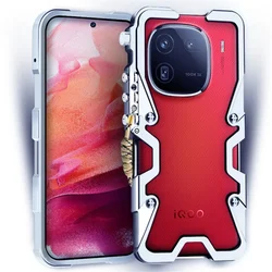 Heavy Duty Bumper For Vivo IQOO 12 Pro Metal Case Shockproof Aluminum Frame Cover Funda For IQOO 12 Neo 8 Pro 9 10 Case Coque