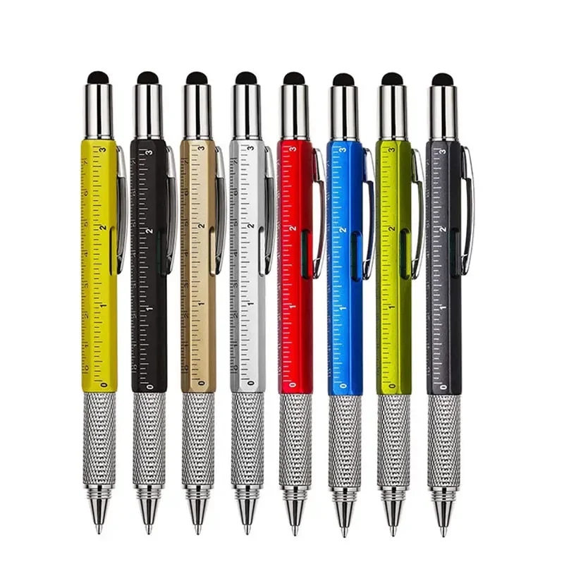 Gift Tool Pen Tool Pen 6 in 1 Multitool Ballpoint Pen Personalized Tool Gadget