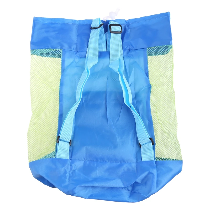 Bolsa almacenamiento plegable para juguetes piscina con doble correa para hombro negro rojo azul