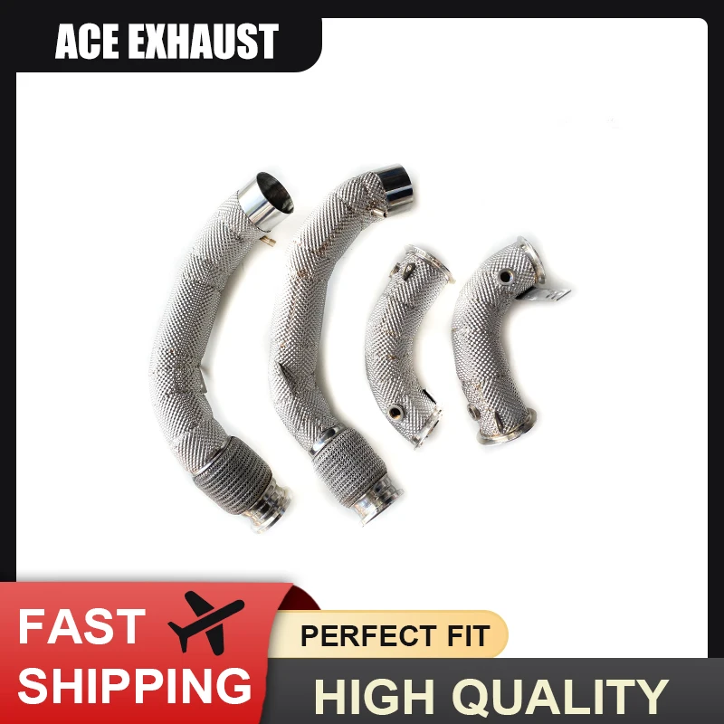 

Спортивные даунпайпы Sport Cat для BMW M5 F10/M6 F06 F12 F13 4.4T: Высокопроизводительный выхлопной даунпайп с теплозащитным экраном, аксессуар для автомобиля