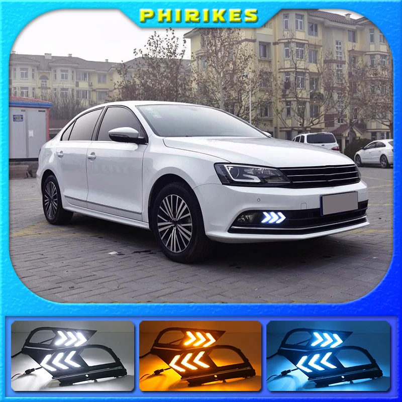 

Fog lamp For Volkswagen VW Jetta Sagitar MK6 2015-2018 car styling driving LED DRL Daytime Running Light Daylight