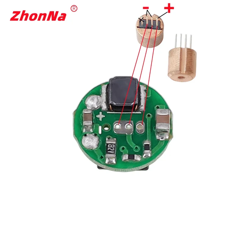 وحدة صمام ثنائي ليزر أخضر 520 نانومتر 35 ميجاوات، مكون بصري ذاتي الصنع GH15130C8C لمشروع التصميم الإلكتروني