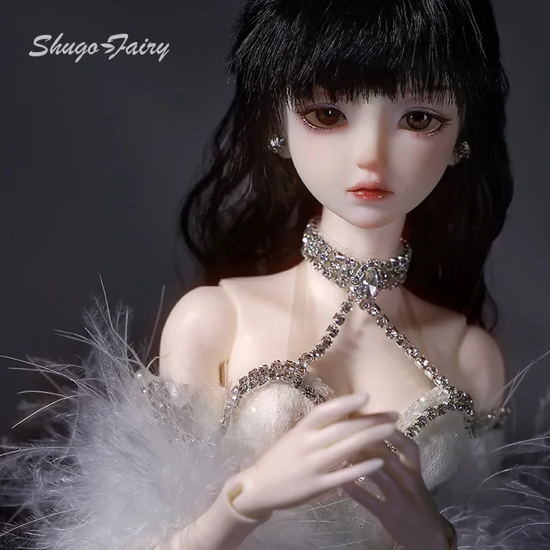 Zakia Bjd Doll 1/4 Bariy Angel Feather Common Luxury Shining Fairy Resin Ball Jointed Dolls Gift for Girl Fullset Shugafairy