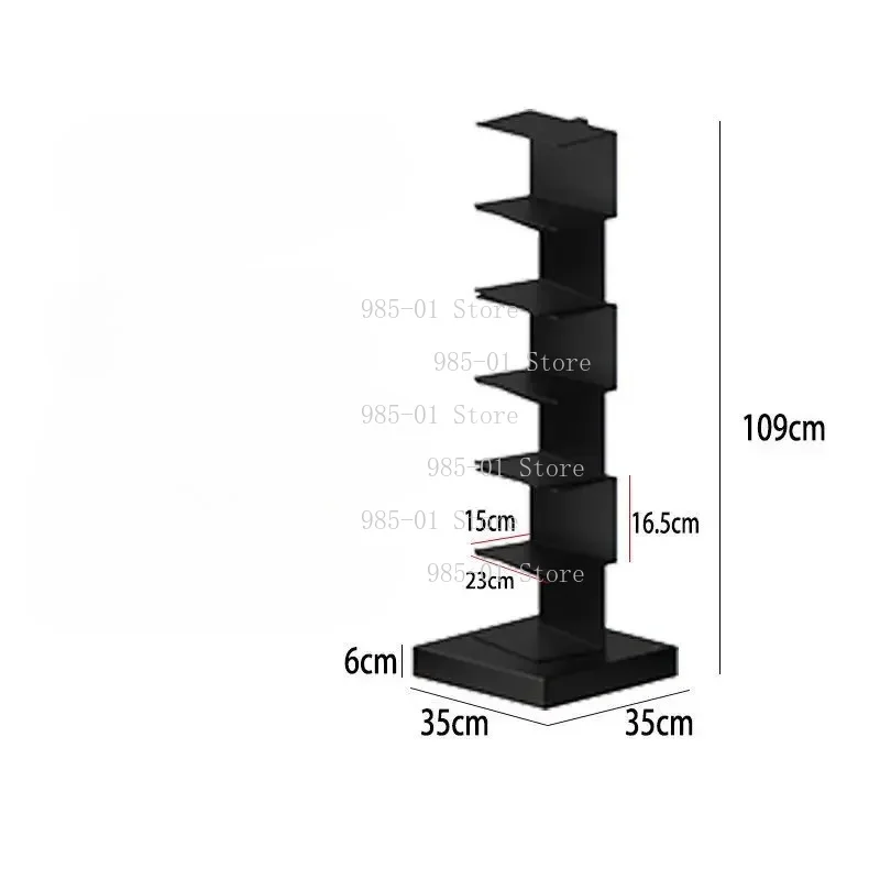 Nordic Creative Influencer Invisible Bookshelf, Floor-Standing Personality Corner Shelf