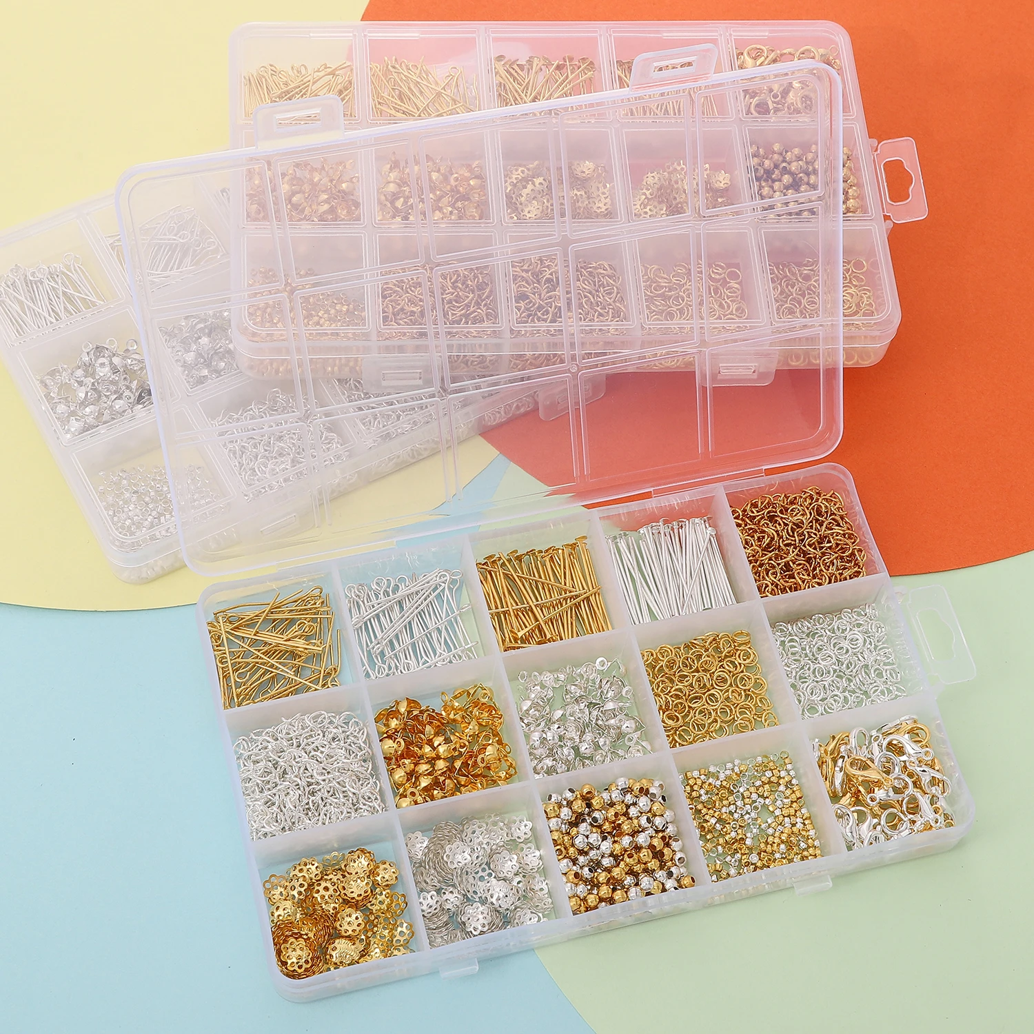 

1260pcs/Set Jewelry Making Starter Kit Earrings Necklace Findings DIY Beads Jewelry AccessoriesSuitable For Adults And Beginners