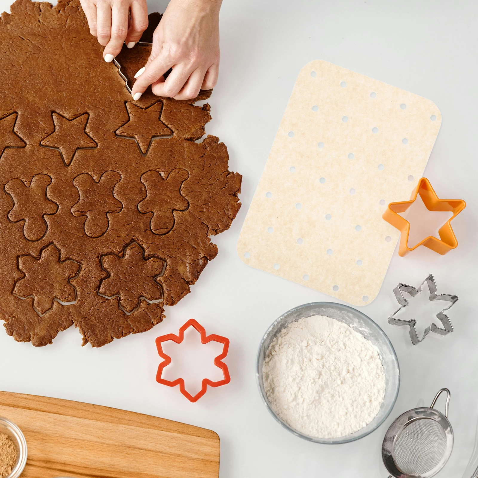 

100 Pcs Oil-absorbing Paper Cooking Absorbent Fried Bbq for Oven Baking Parchment Brown