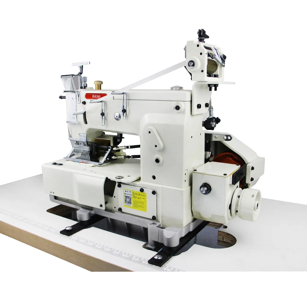 Multi Needles Elastic Threads Shiring Dress Flat Bed Sewing Machines