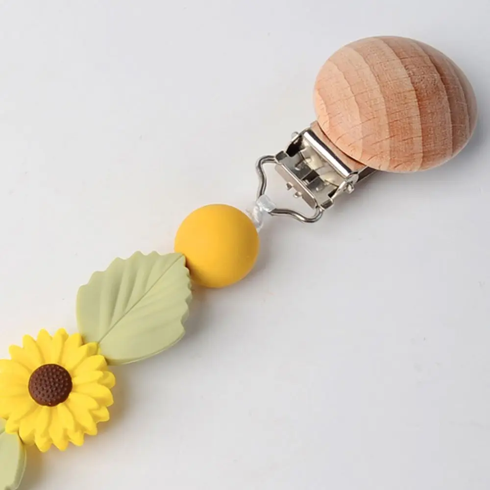 Beaded Exercise Grip Molar Fixation Flower Fruit Dummy Feeding Clip Pacifier Clip Chain Baby Pacifier Chain Soother Chain