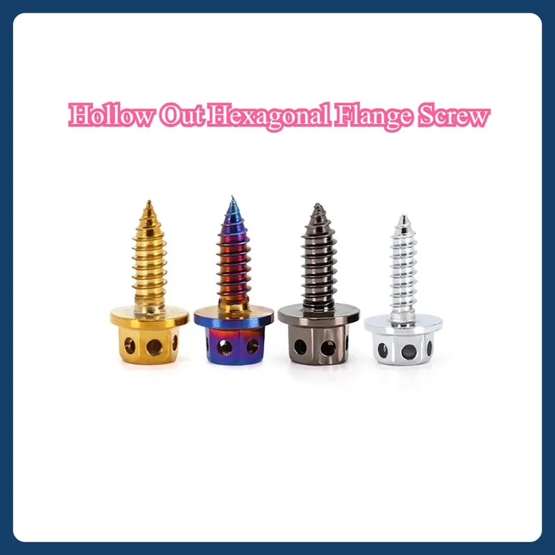 Motorcycle Modification Self Tapping Decorative Nail Hollow Hexagonal Flange Screw M4 M5
