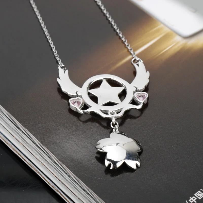 Anime Choker Necklace Lovely Card Captor Sakura Star Scepter Choker Necklaces for Women Girls Accessories Jewelry