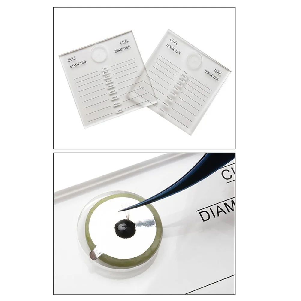 

Acrylic Eyelash Scale Plate Double Sided Extension Board Lightweight Smooth Surface Jade Included Glue Storage Lash Salon Home