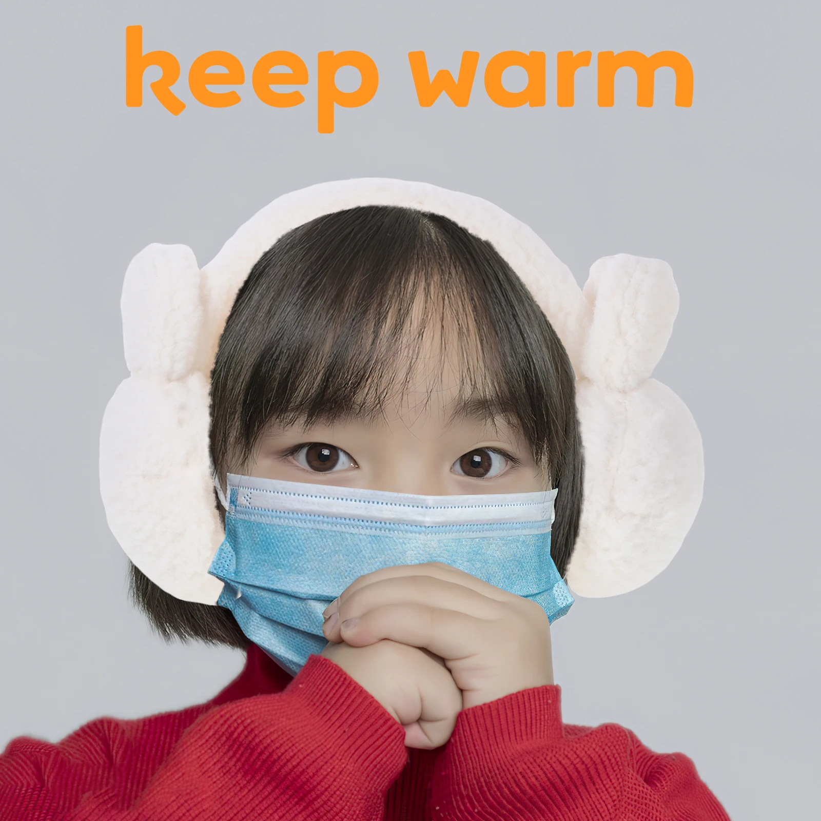 

Folding Muffs for Kids Girls Winter Warm Fuzzy Warmers Outdoor Ski Accessories Cold Weather Ear Covers Children's Ear Muffs