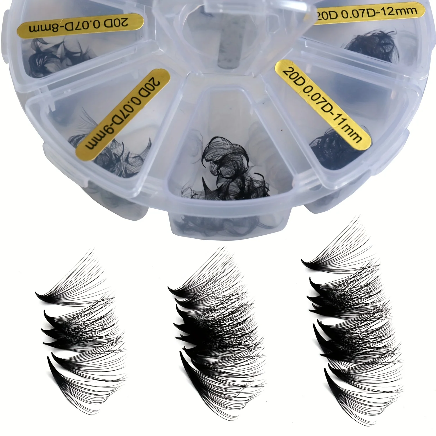 Eyelash Extension Medium - Sackvis 480 Fans Loose 8-15mm Mixed