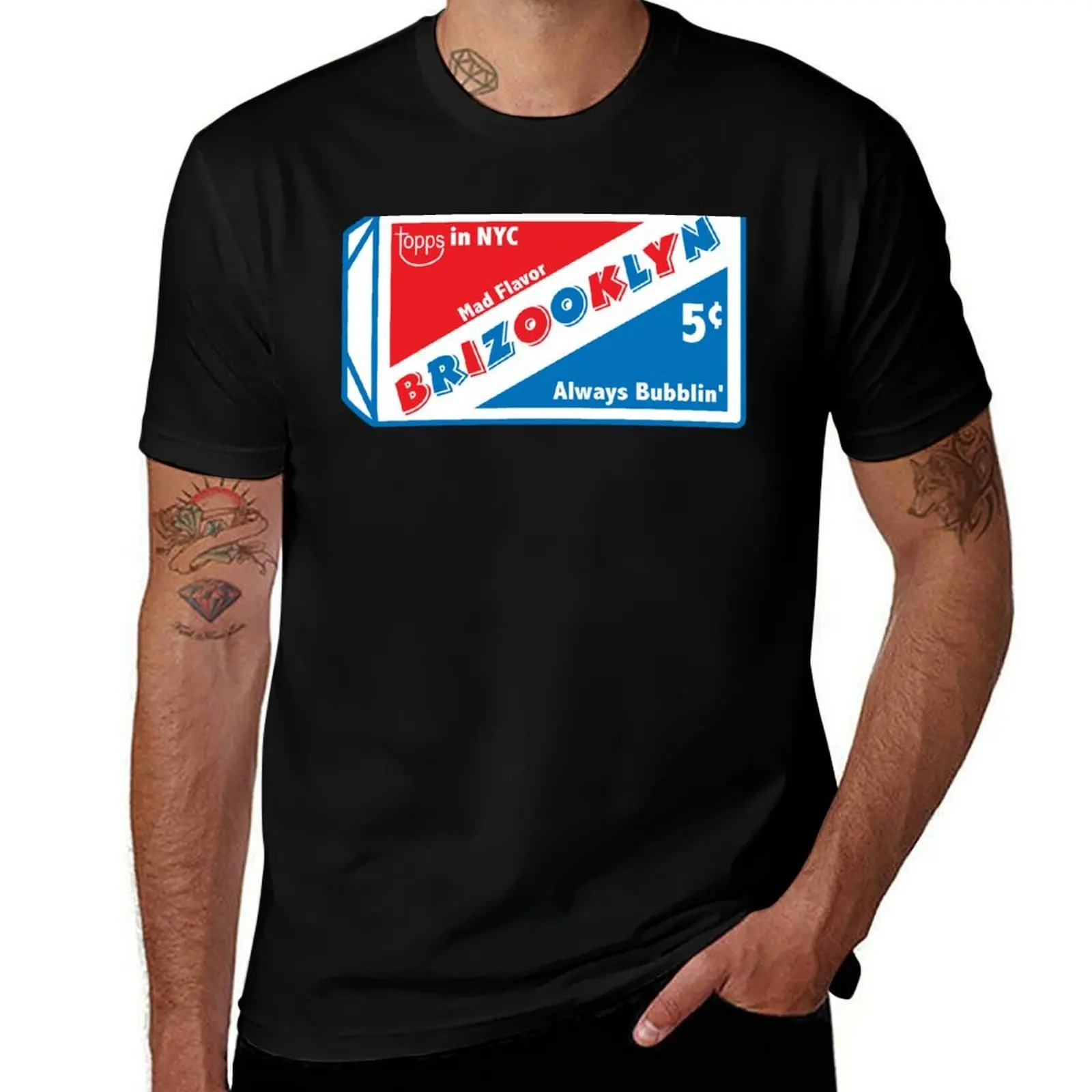 BRIZOOKLYN BUBBLIN T-Shirt Summer Holiday Casual Tee T-Shirt