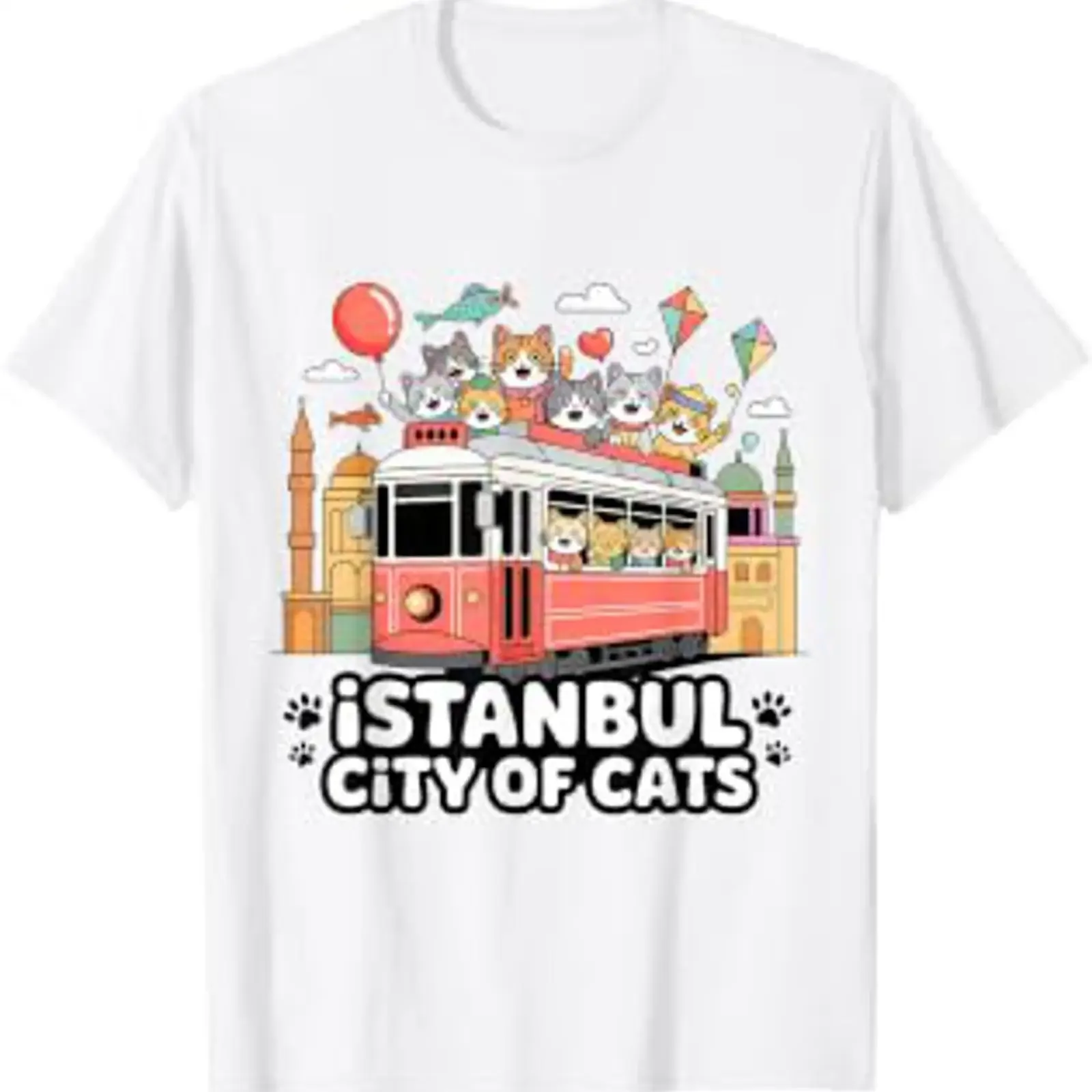 Istanbul City of Cats Tram Turkish Tradition Turkey T Shirt vintage Washed Comfortable Stylish Versatile Soft homme graphic