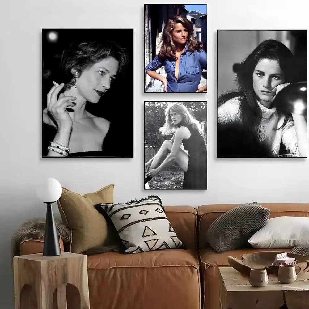 Charlotte Rampling Poster HD Art Retro Self-adhesive DIY Room Home Living Room Club Wall Decor Gift