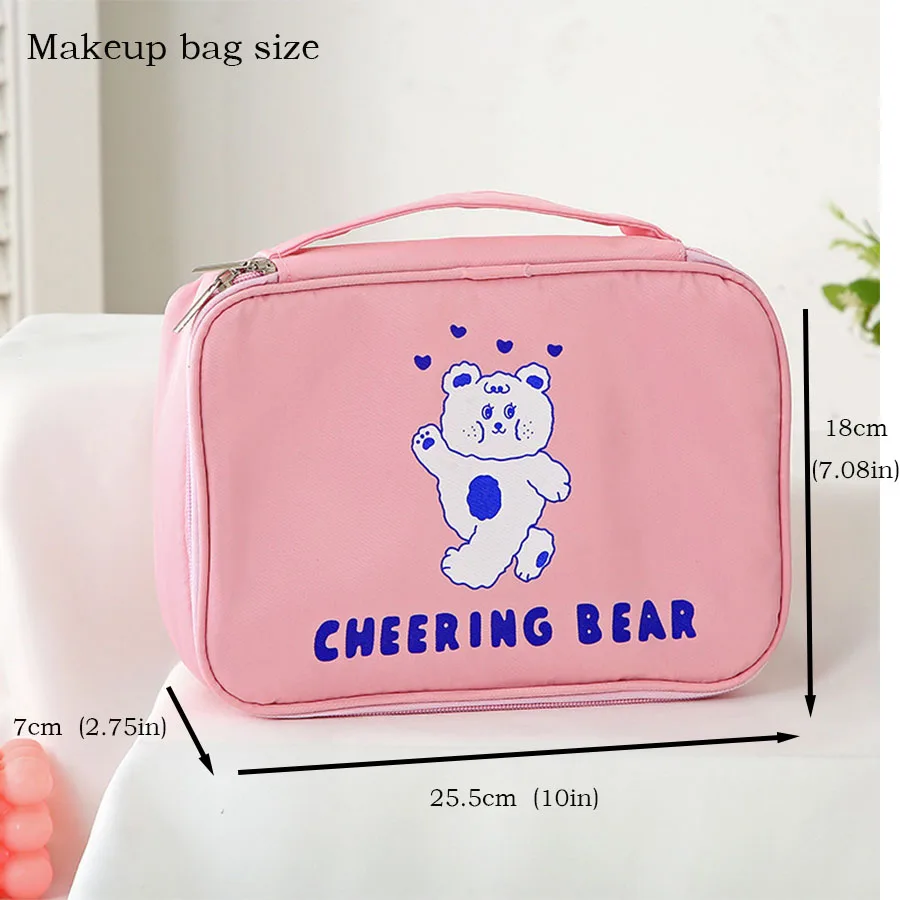 1pcs Cute Portable Women\'s Makeup Bag High Capacity Toiletries Organizer Storage Cosmetic Cases Zipper Wash Beauty Pouch Travel