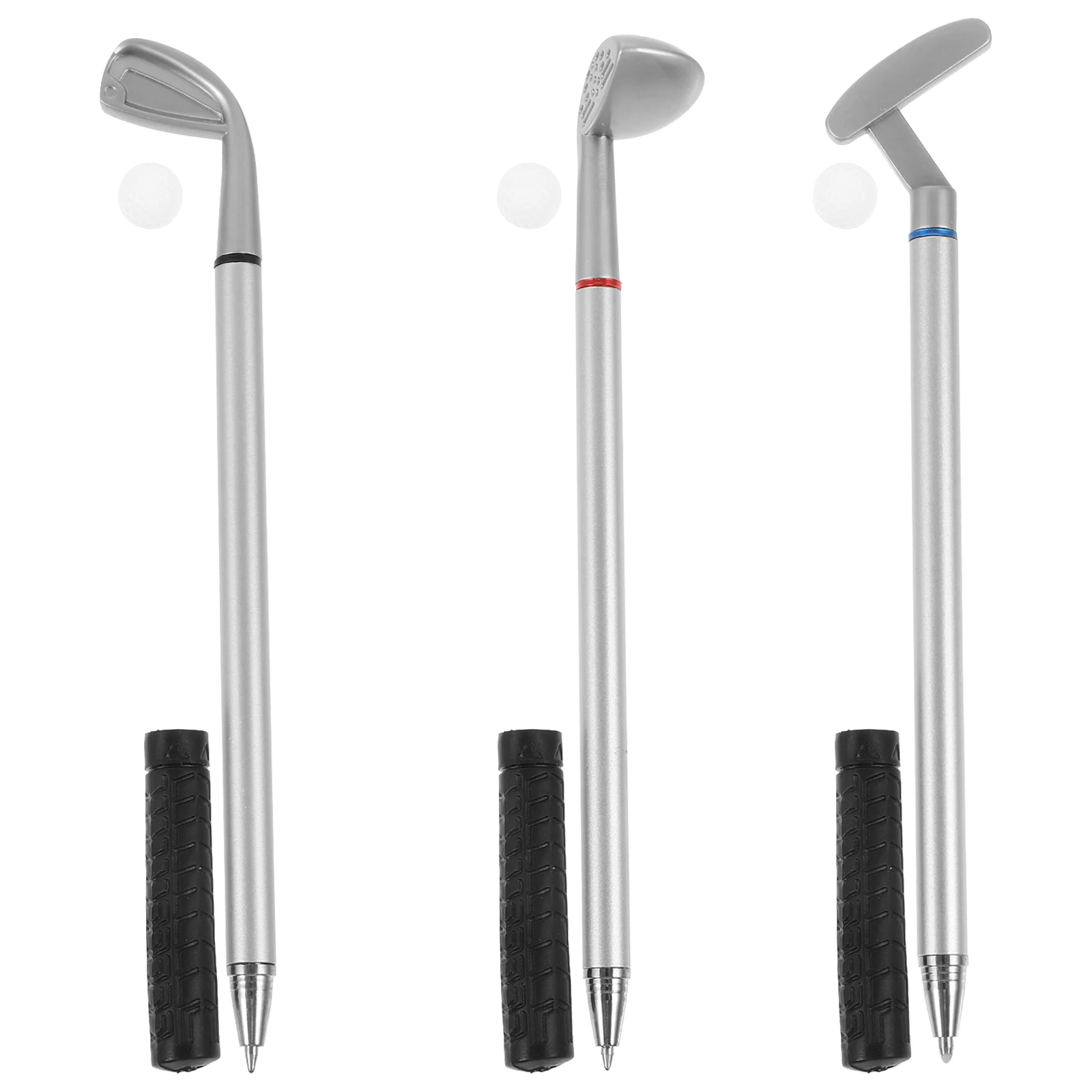 

3 Sets Golf Ballpoint Pens Mini Brassie Design Metal Alloy Gift Pen For Office Stationery Guest Souvenirs Coworker Gift Writing