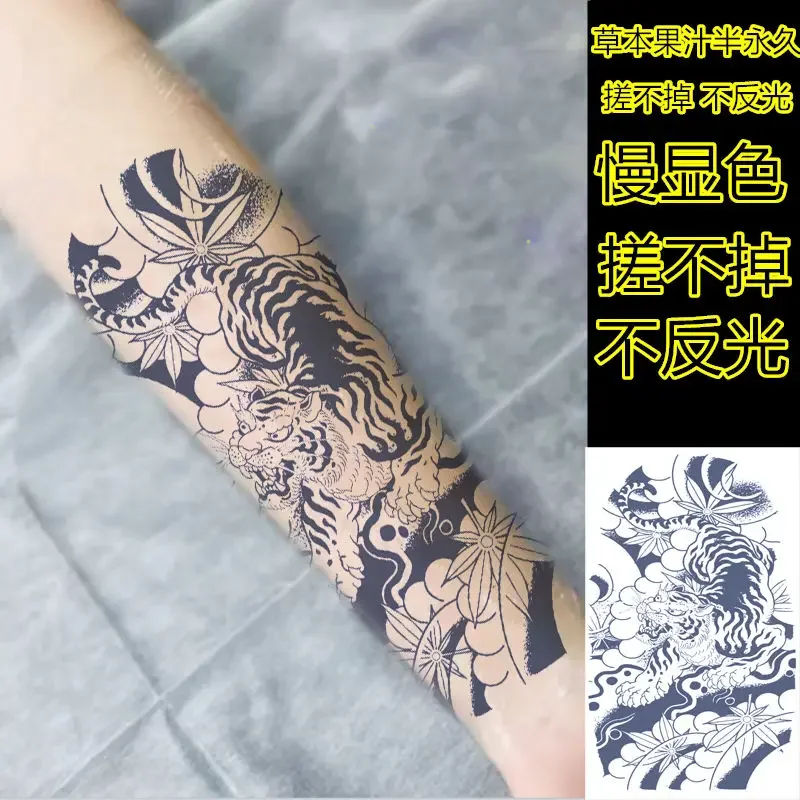 Herbal Crane Bird Tatoo Sticker Lasting Fake Tattoo for Woman Man Arm Sexy Temporary Tattoo Art Faux Tattoos Waterproof Tatuajes