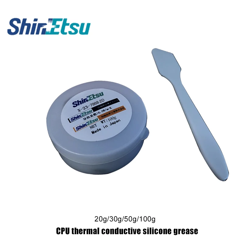 Shin-Etsu 7921 7868 Thermal Conductive Silicone Grease Desktop Notebook CPU Cooling High Thermal Conductivity 20g/50g Pack