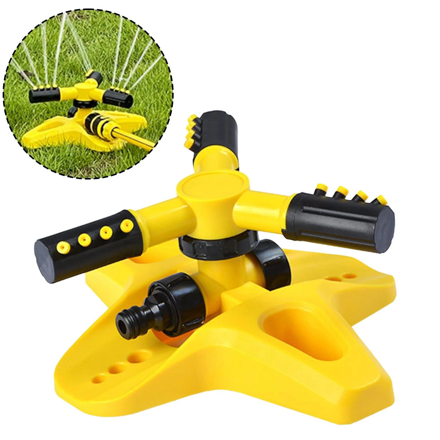 

360° Rotation Automatic Garden Sprinkler - Perfect For Lawns,Farms,And Greenhouses!