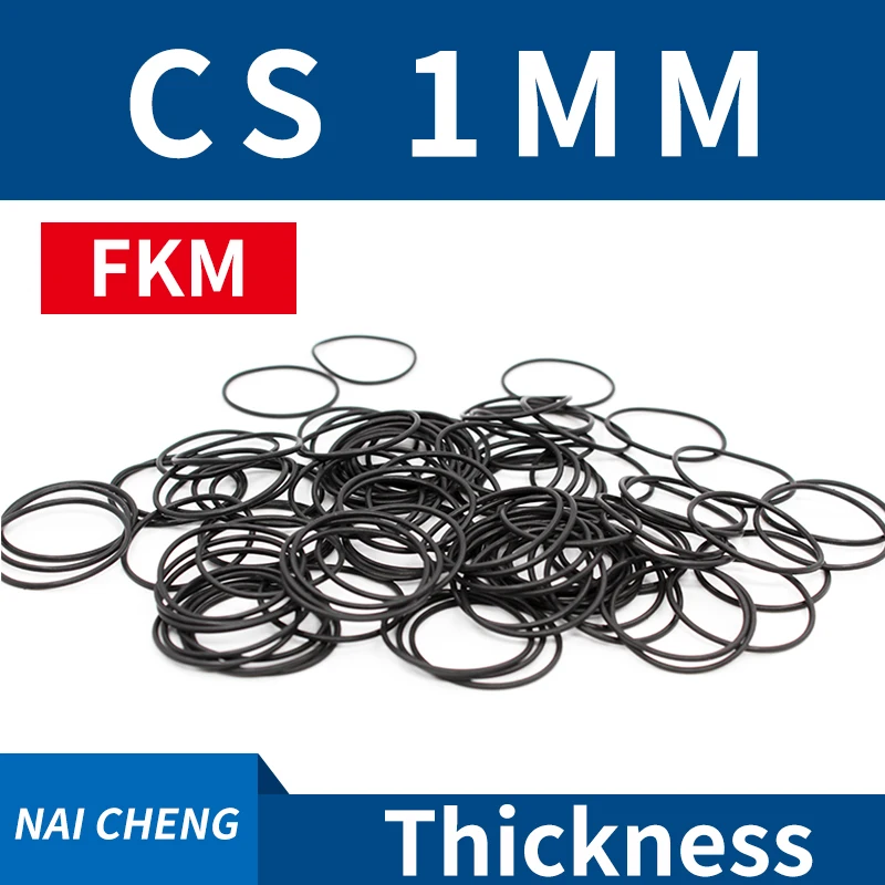 CS1mm Black FKM Fluorine Rubber O-rings Seals Gasket Washer temperature resistant wear-resistant corrosion-resistant ring